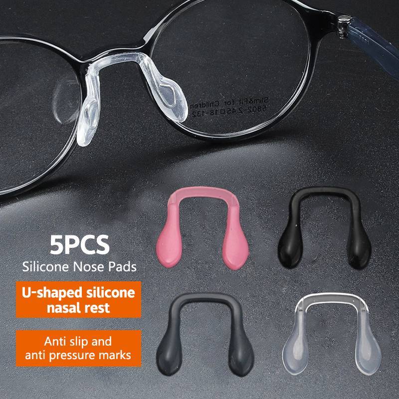 [lovego] 5 Unidades De Silicone Em Forma De U Protetores De Nariz Óculos Clipe Ponte Suporte Antiderrapante Acessórios D
