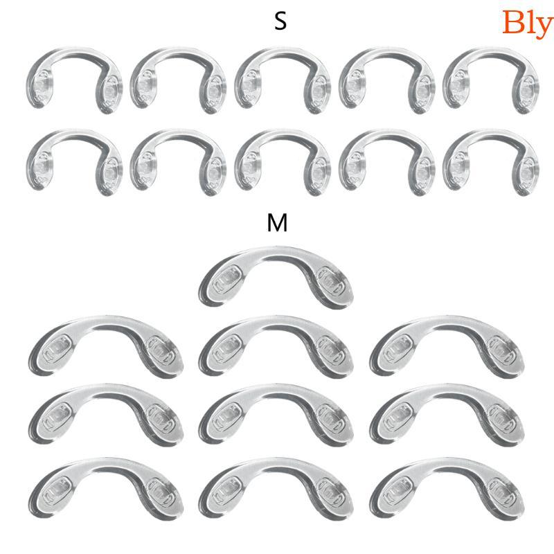 Bly Almofadas Nariz Para Óculos, Macias, Antiderrapantes, 10 Silicone Macio, Alça Forma U, Ponte, C