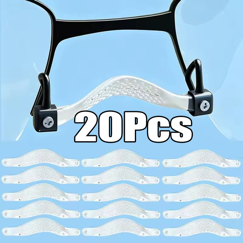 20/10/5 Unidades Almofadas De Nariz De Silicone De Uma Peça-Almofada De Óculos Antiderrapante Invisível-Acessórios Para