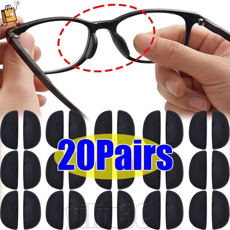 [Prim] 20/12/4 Pares De Protetores De Nariz De Silicone Antiderrapantes – Acessórios Para Óculos Esportivos Ao Ar Livre