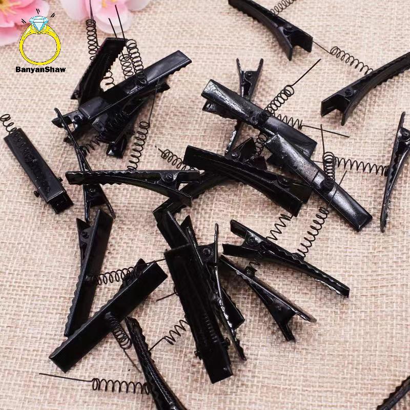 [BANY] 10 Peças De Grampo De Cabelo De Metal Manual DIY Amarelo Du Feltro Boneca Clipe De Mola Dubill Presilha Acessório