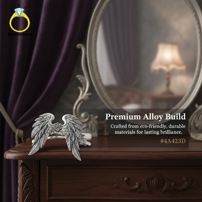 [BANY] 1/2 Peças Acessórios De Cabelo Trançados Femininos Vintage Prata Asas De Anjo Grampo Estilo Étnico Decorações Gra