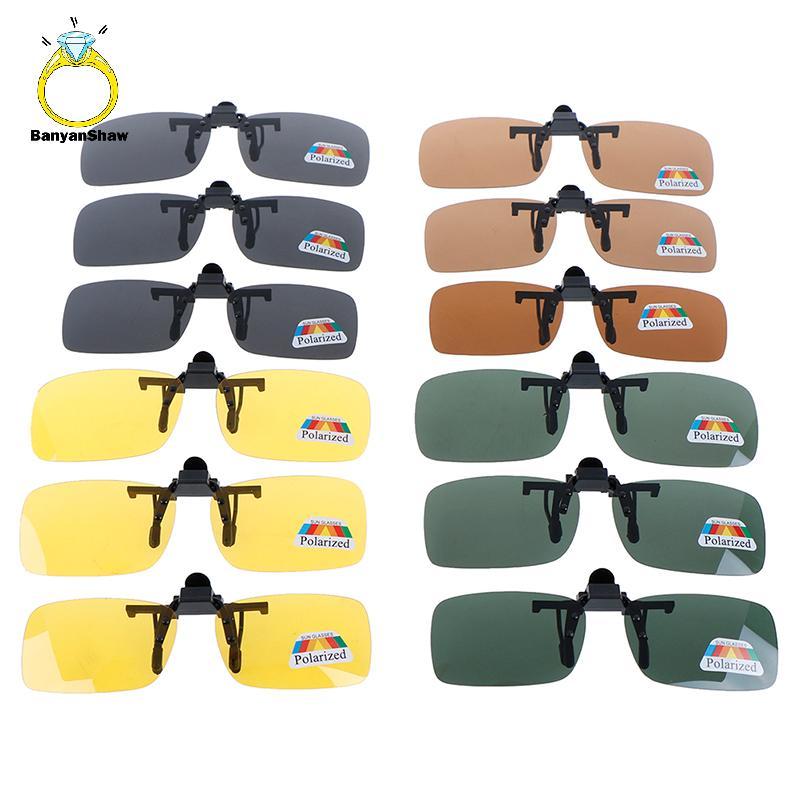 [BANY] Clip-on Day Night Vision Lente Flip-up Óculos De Sol Bom