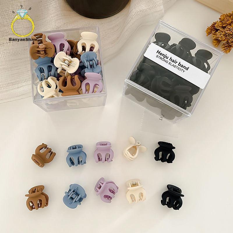 [BANY] 6 Peças De Acrílico Simples Pequeno Clipe De Princesa Franja Cabelo Quebrado Flor Lateral Acessórios Para Cocar F