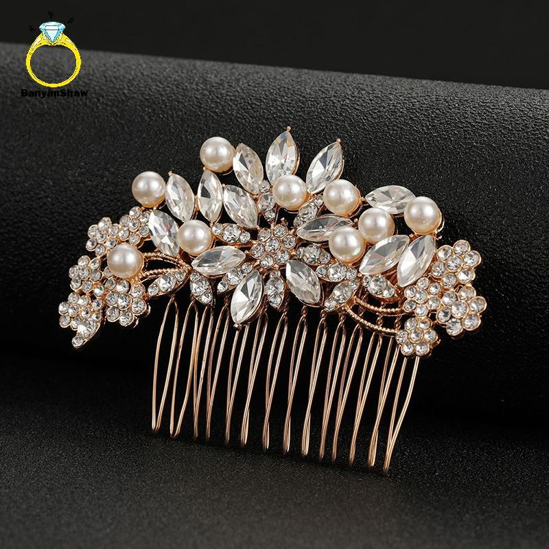 [BANY] Strass Pérola Casamento Hairb Hair Sideb Grampos De Cabelo De Noiva Acessórios Joias Cristal Para Mulheres E Meni
