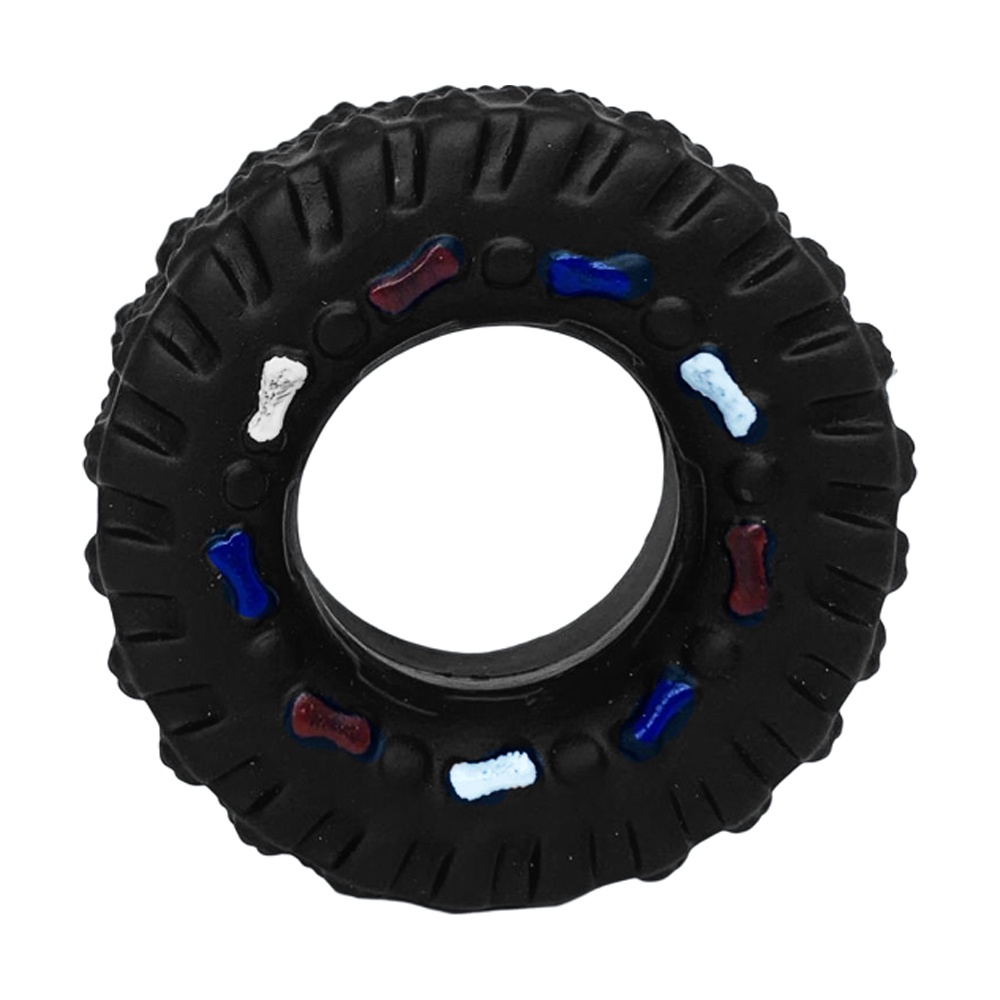 Brinquedo Cachorro Pneu 7,5 cm Borracha Savana Pet