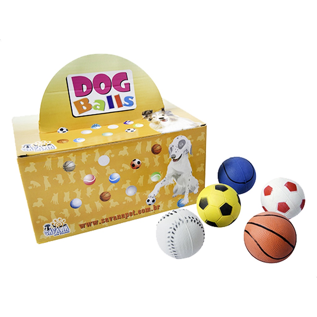 Kit Bolas de Borracha Savana - Display 24 Unidades
