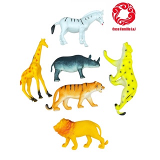 BRINQUEDO DE BORRACHA KIT FAZENDA/SAFARI SAVANA/CAVALO/DINOSSAURO