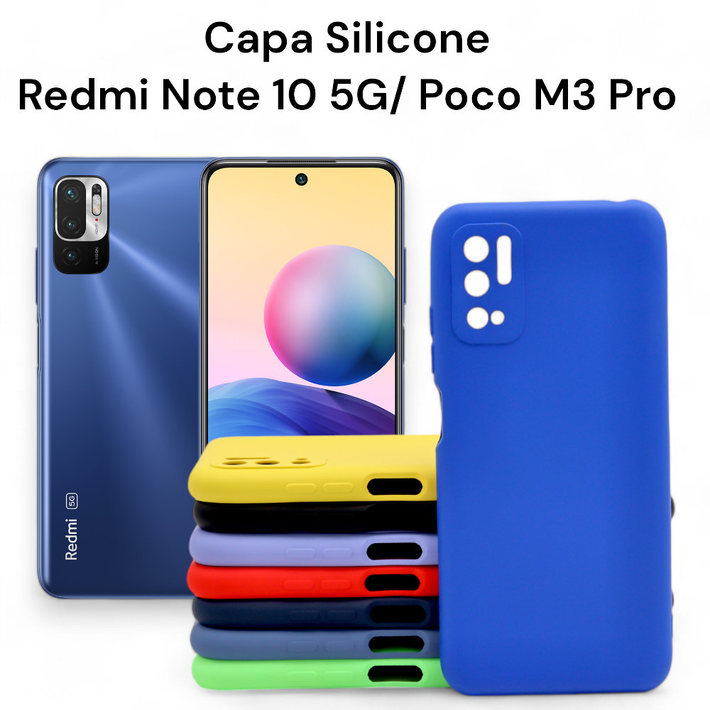 Capa De Silicone Interior Aveludada Redmi Note 10 5G/ Poco M3 Pro