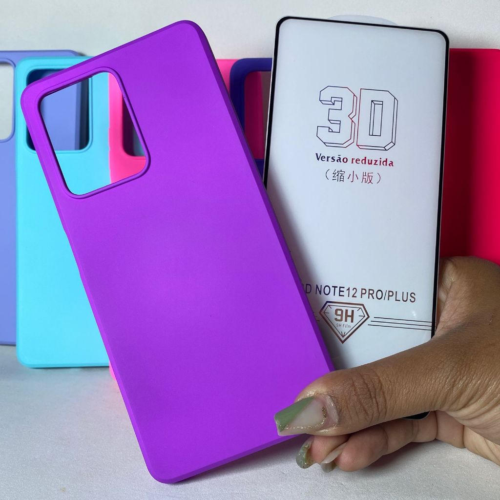 Capa Note 12 PRO PLUS 5G + Película 3D Kit Redmi Capinha  Case Protetora Celular Silicone