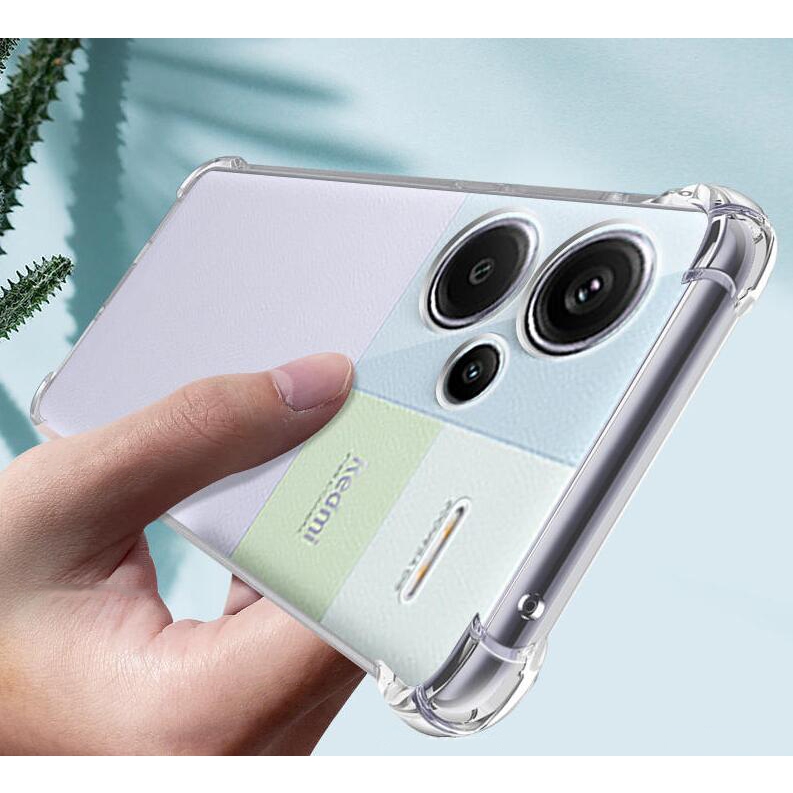 Xiaomi Redmi Note 13 Pro Plus + 4G 5G Clear Case Shockproof Silicone Transparent Airbag Camera Protection Back Cover