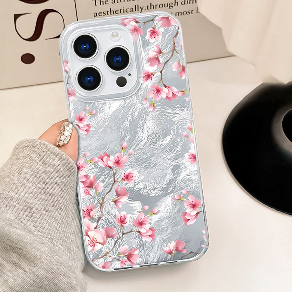 Capinha Capa De Flores Para Redmi Note 8 9s 10s 11s 12s 13 14 Pro Max 4G 5G Silicone Anti-Impacto