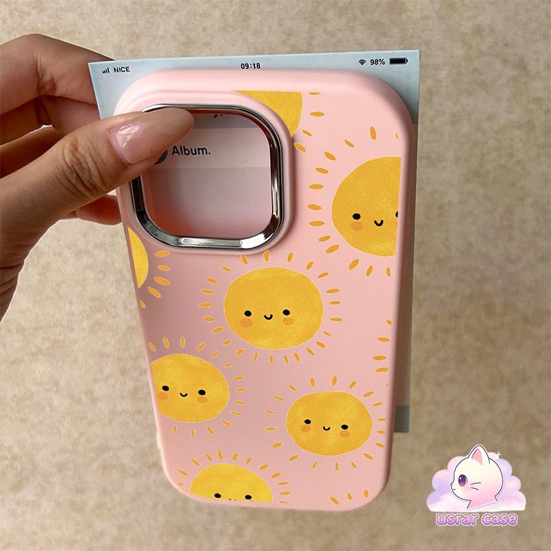 Capa para iPhone 11 12 13 14 15 16 17 Pro Max XS Max Capa para celular Com Cute sun seamless pattern