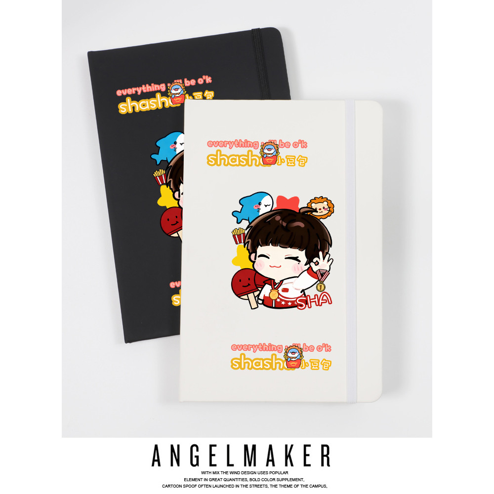 Sun Yingsha Mercadoria Sasa Cute Fan Satou Fan Suporte Presente Cartoon Notebook Bloco de Notas Manual Feminino