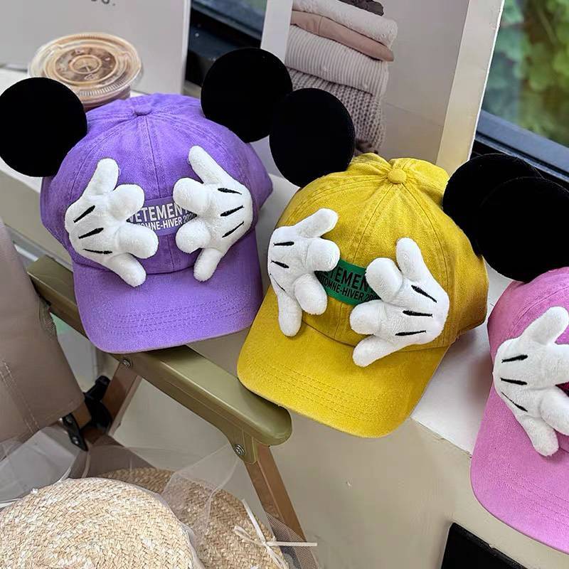 Children's Original Mickey Mouse Cartoon Cute Ears Mickey Design Sun-Proof Peaked Cap 18PL