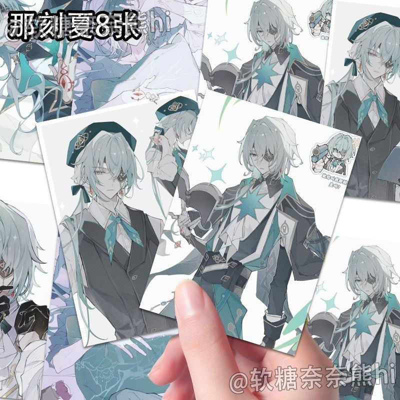 8 Unidades/Pacote Jogo Honkai : Star Rail Cartão De Identificação Pessoal Anaxa Anaxagoras Impressão LOMO Anime Cartões