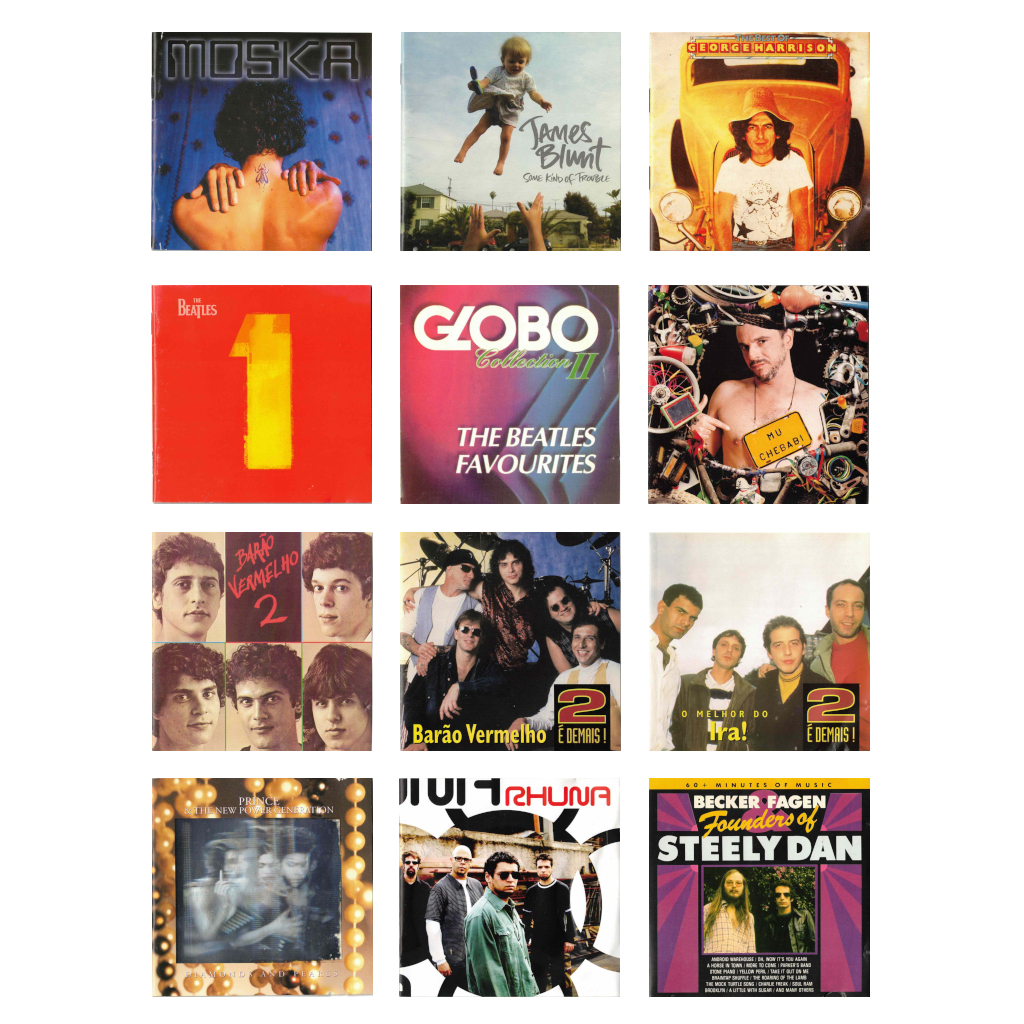 Lote de 12 CDs - Beatles, Prince, Becker & Fagen, George Harrison, James Blunt, Ira!, Barão Vermelho