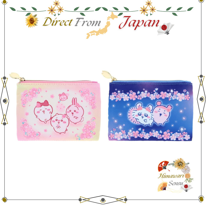 Sun-Star Chiikawa Tissue Pouch Sakura Yozakura Satin Mini Pouch【 Direct from Japan 】