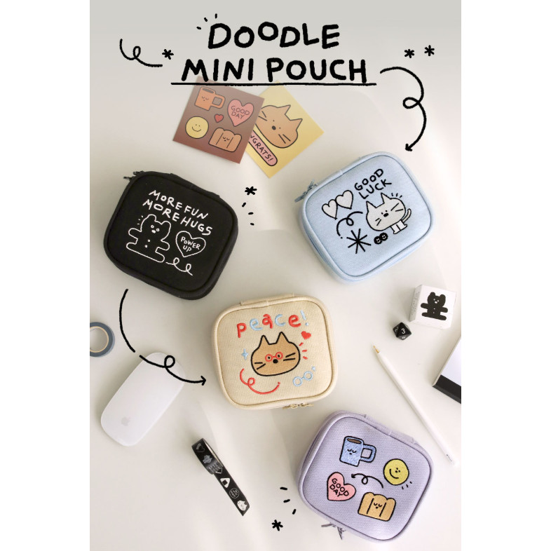 Iconic Mini Cosmetic Pouch 4Color