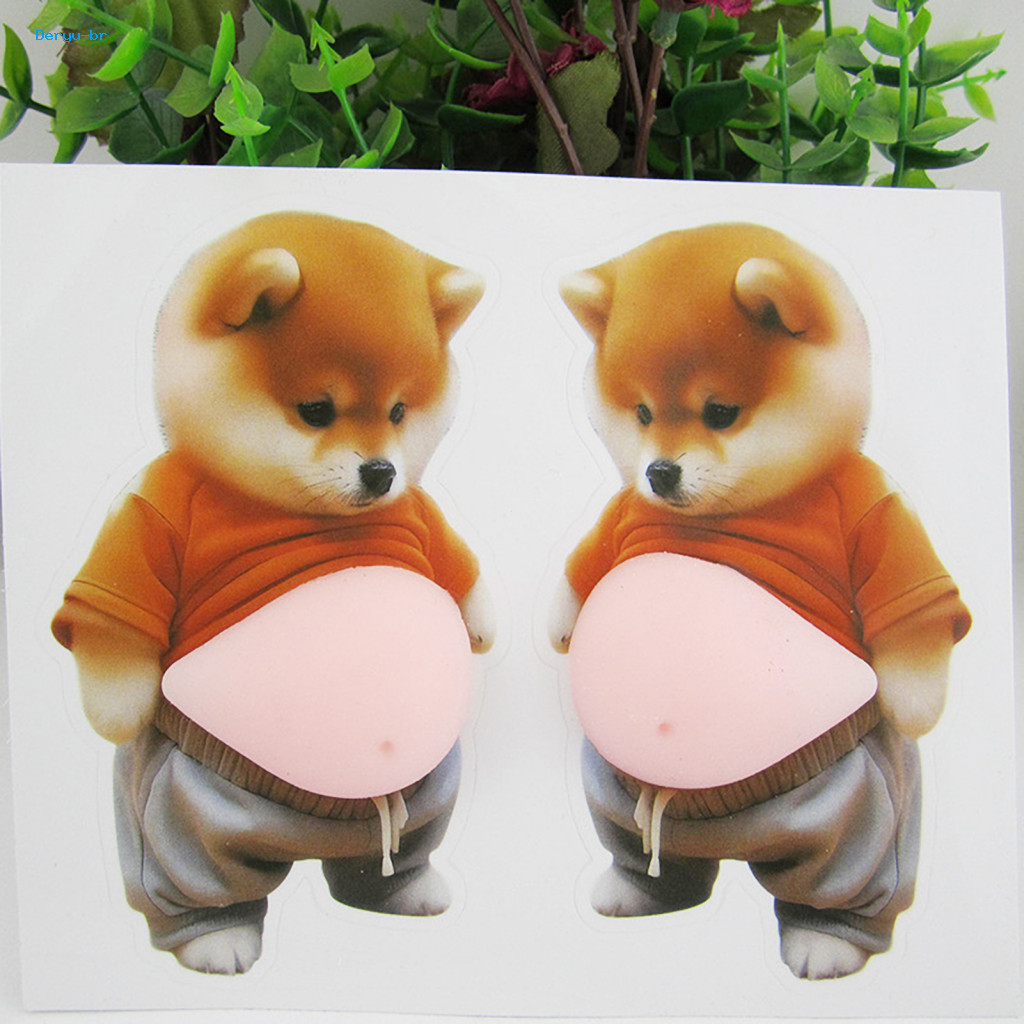 Elastic Rubber Corner Pads Furniture Guards 2pcs Corgi Belly Soft Bumper Guard Car Door Edge Protector Anti-collision St