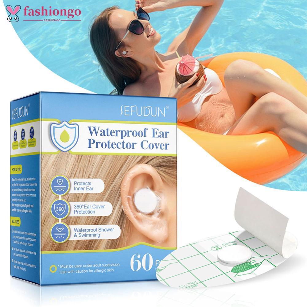 FASHIONGO 60 Pçs/Caixa Remendos De Orelha À Prova Dwaterproof Água Adultos Crianças Banho Lavagem Do Cabelo Protetor Cap