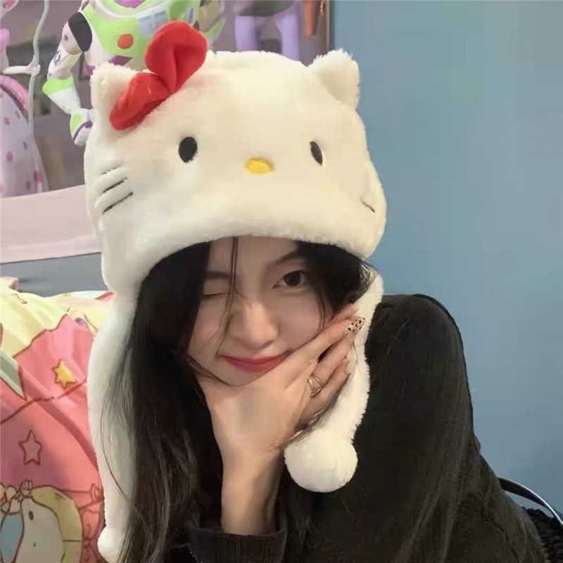Cute Cartoon Animal Hat Penguin Ear Cap Couple Photography Props Children Cute Student Warm Down Plush Hat