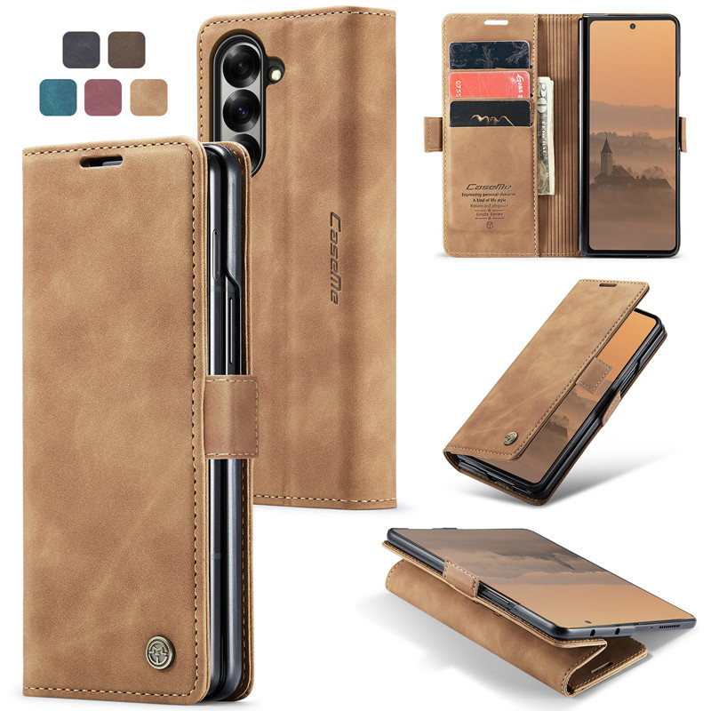 Para Samsung Galaxy Z Fold 7 6 5 Caso CaseMe Negócios Couro Multifuncional Carteira Suporte Capa Do Telefone Com Slot Ca
