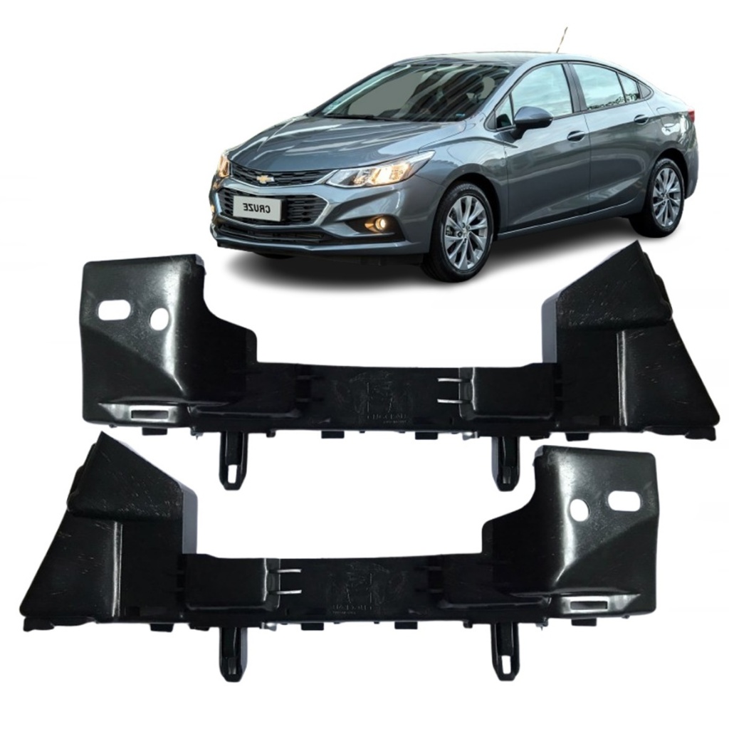 Carrinho Guia Suporte Parachoque Dianteiro Cruze 17/21 Par
