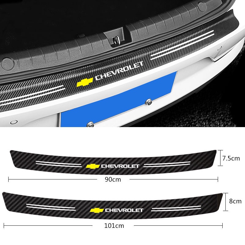 Protetor De Para-Choque Traseiro De Carro , Adesivo De Fibra De Carbono Chevrolet Cruze Aveo Onix Colorado Captiva Sonic