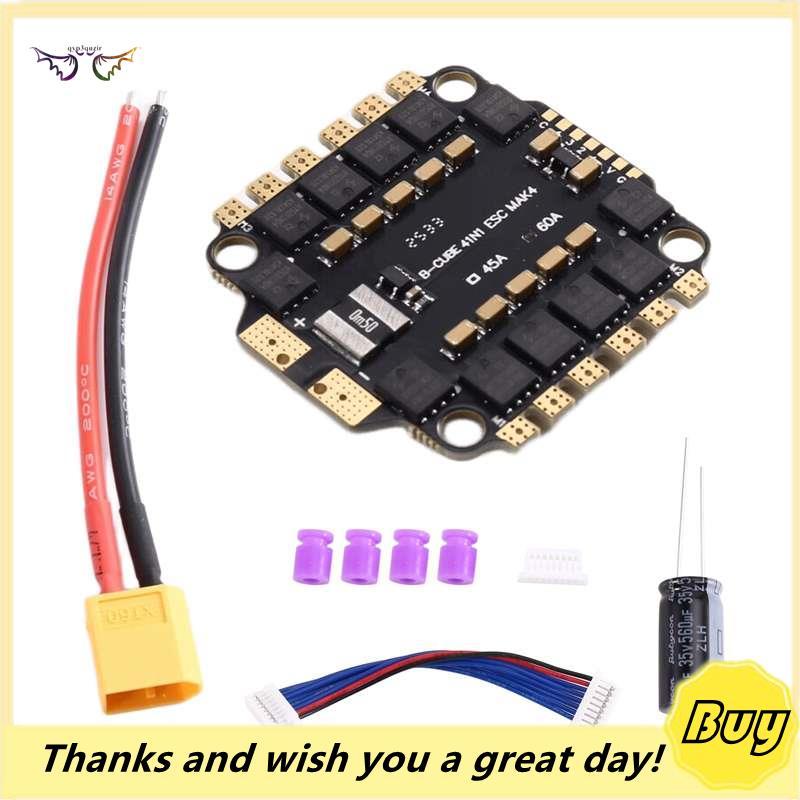 Para FPV Racing Drone UAV F4 Vôo Compatível 4IN1 60A ESC Controlador De Velocidade Do Motor Sem Escova 3-6S Bateria Ones