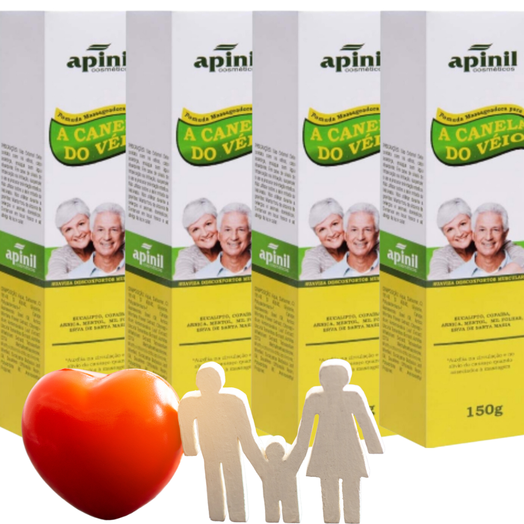 Combo 4 Cremes Canela do Véio Extra-Forte Contra Dores Musculares