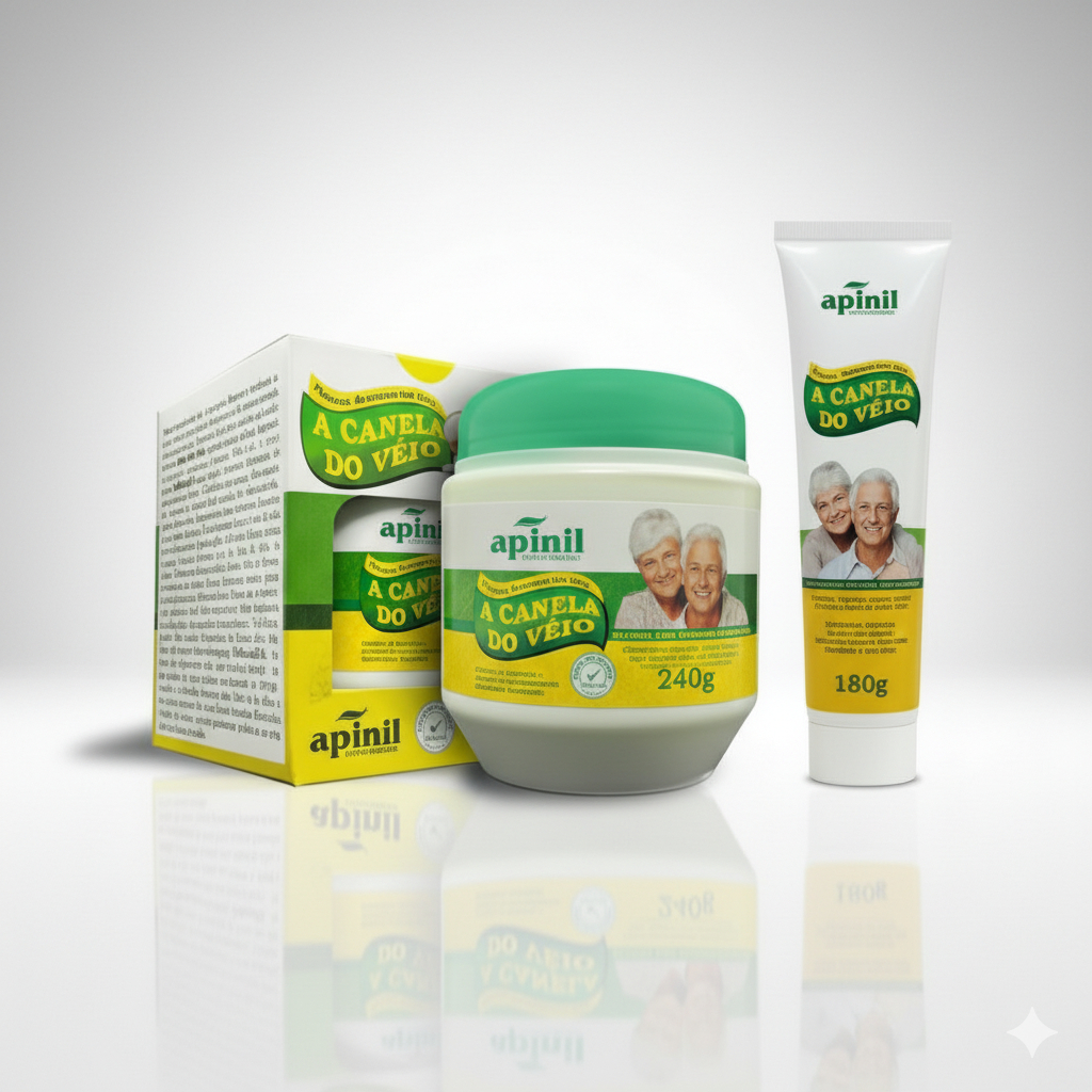 Kit Pomada Canela do Véio Apinil – 150g + 240g Alívio Imediato •Ação Refrescante •Massagem Muscular