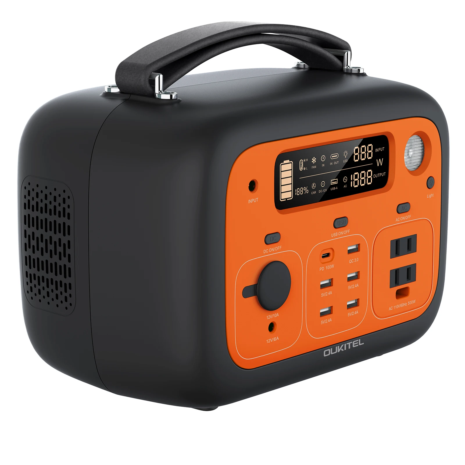 *Solar Generator P501 505Wh Lifepo4 Mobile Phone Outdoor 150000 Mah Power Bank Fast Charging Mini Power Station Portable 500W
