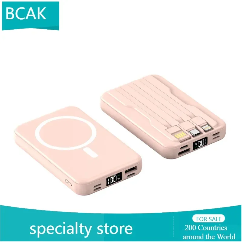 Magsafe Magnetic Wireless Universal Power Bank  10000 MAh Self-contained Cable Super Fast Charging BCAK Mobile Power Supply