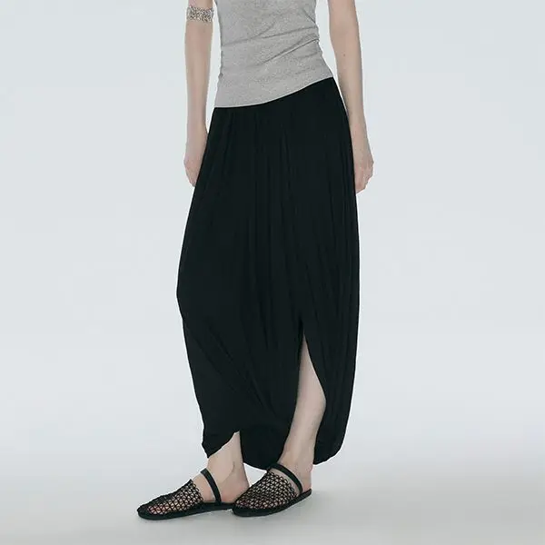 Fashionable Two-Piece Knitted Midi Skirt For Women'S Summer New Design Sense, Knot Flower Bud Skirt Pants