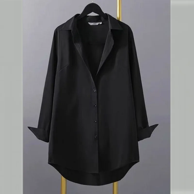 This Is A New Summer Chiffon Shirt That Can Be Worn Outside Thin Large-sized Shirt Women Design Sense Long-sleeved Versatile Top