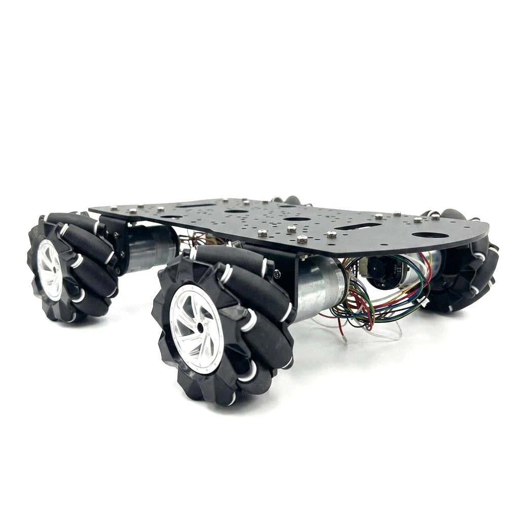 15Kg Payload 4WD 80mm Mecanum Wheel Robot Car Chassis with DC 12V Hall Motor for Arduino Raspberry Pi DIY Kit Project STEM Toy