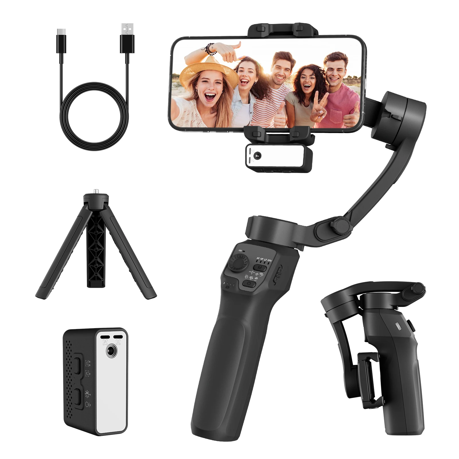 Three-axis anti-shake photography handheld stabilizer, street photography stabilizer, professional recording handheld gimbal