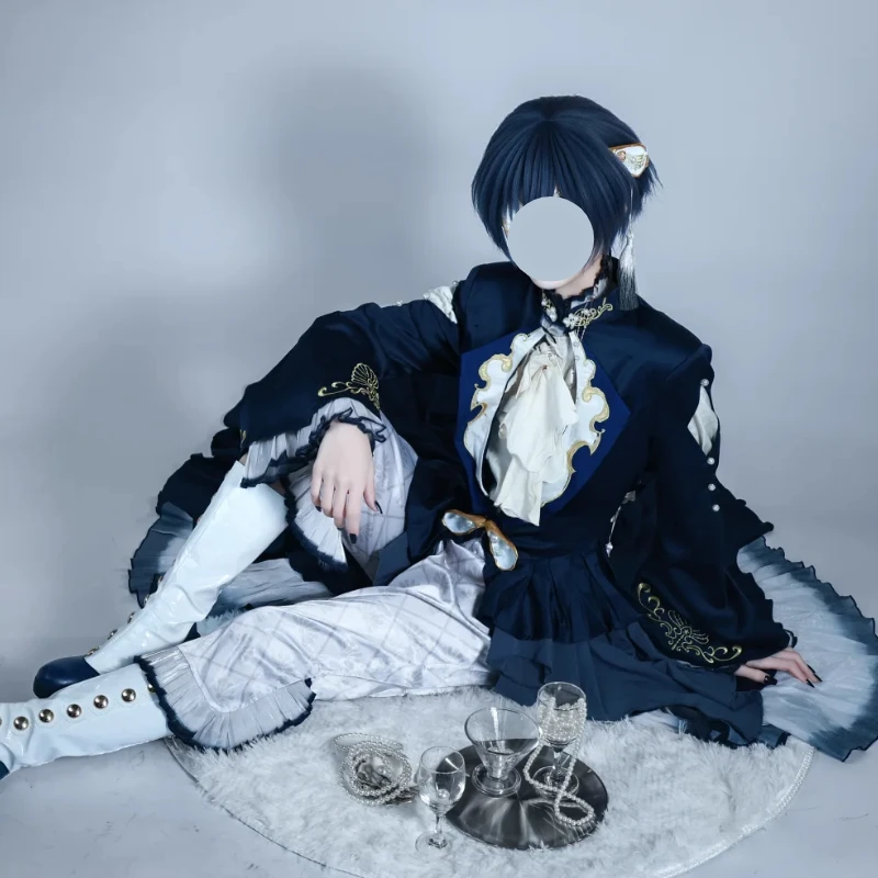 2026 Black Butler Ciel Phantomhive Cosplay Costume Oyster Banquet Formal Dress Full Set with Accessories Wig for Comic‑Con