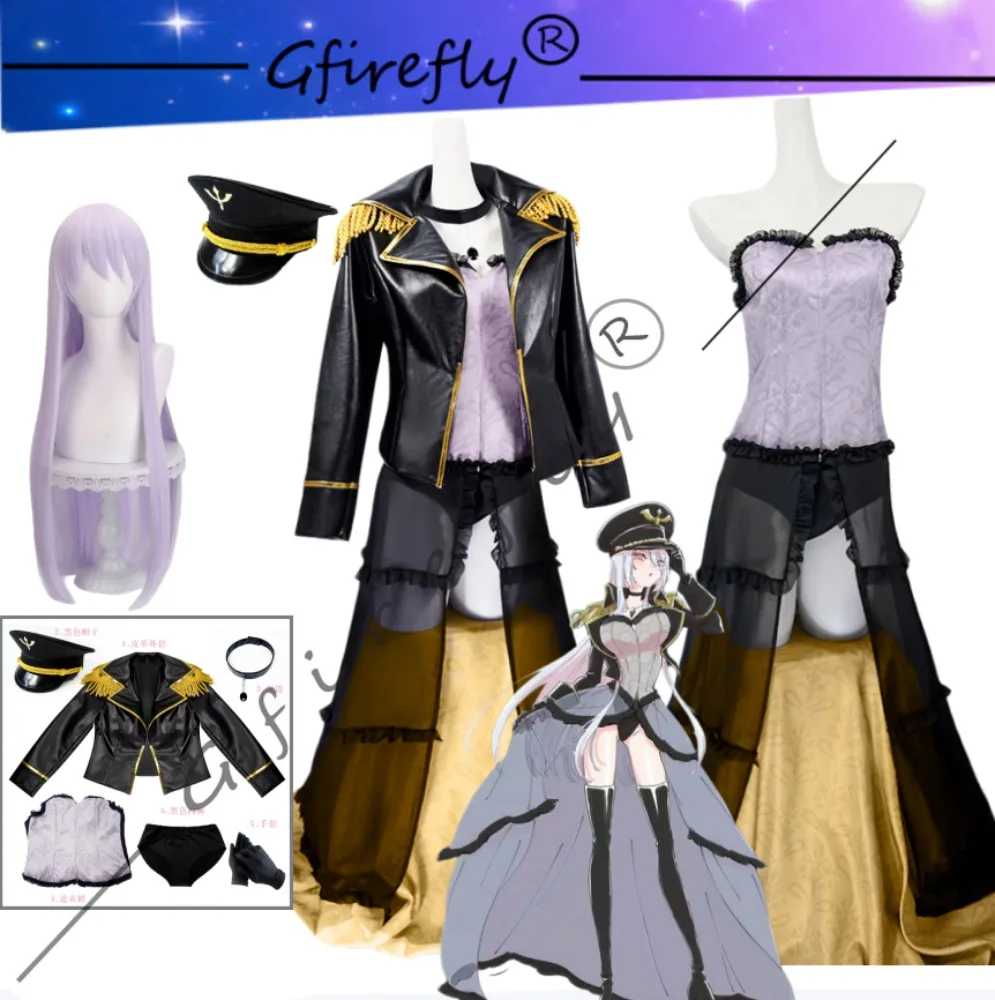 My Dress-Up Darling Black Lobelia Cosplay Costume The Same Sexy and Cool Black Suit Accessory Wig As Anime and Game Characters