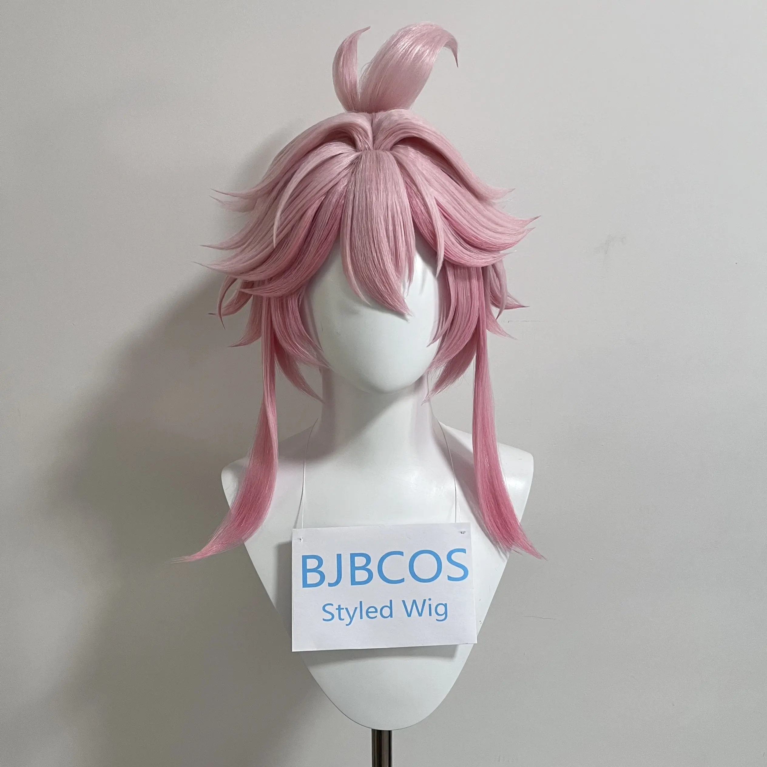 [Styled Wig]Evanescia Cosplay Wig Game Honkai Star Rail HSR Short 40CM Pink Gradient Hair Female For Halloween Party‌ Wig