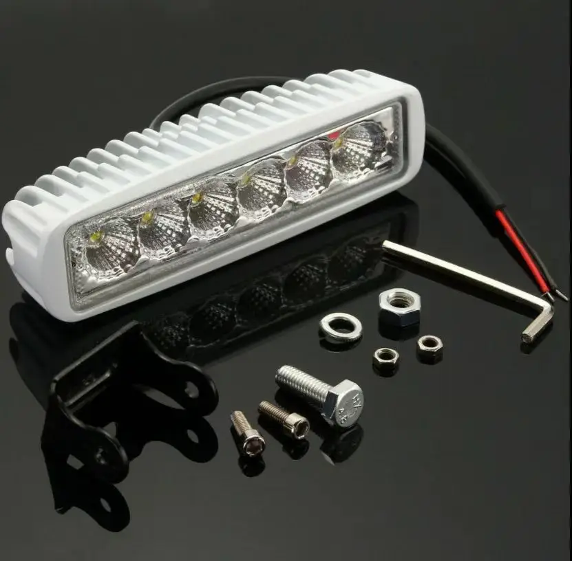 12V 6 LED Deck Marine Spreader Flood Spot Light White Boat Yacht T-Top Lights IP67 Waterproof Pontoon Fishing 12V White