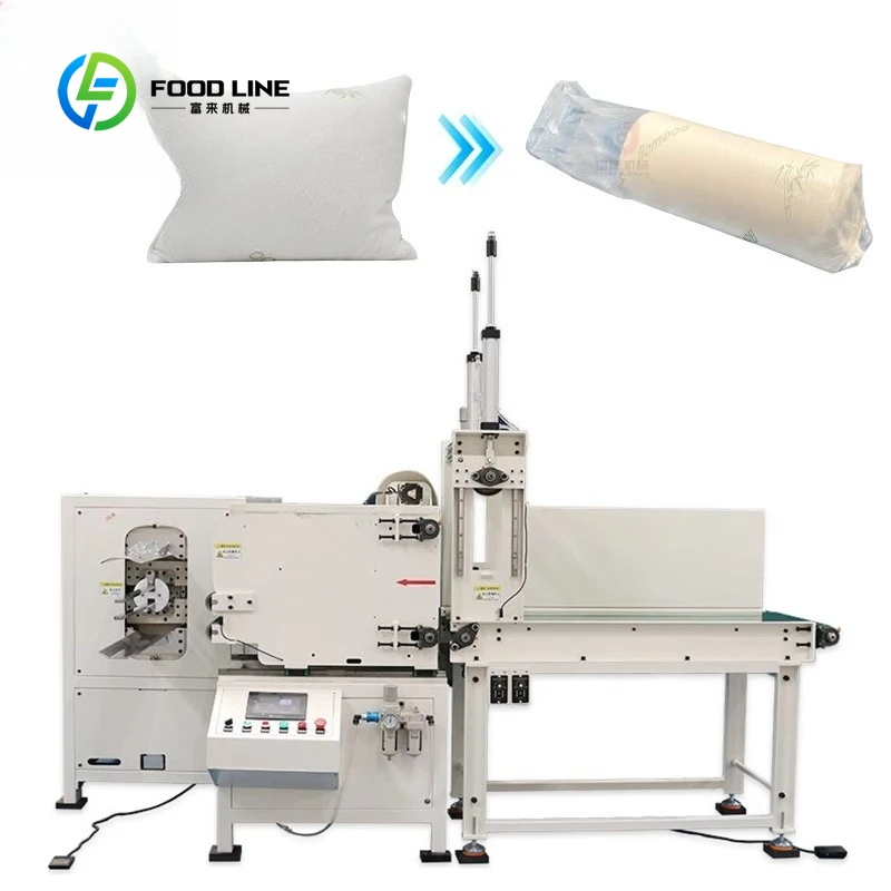 Customized Automatic Sleeping Pillow Duvet Rolling Machine for Comforter Blanket Quilt Cushion Packing Commercial Equipment