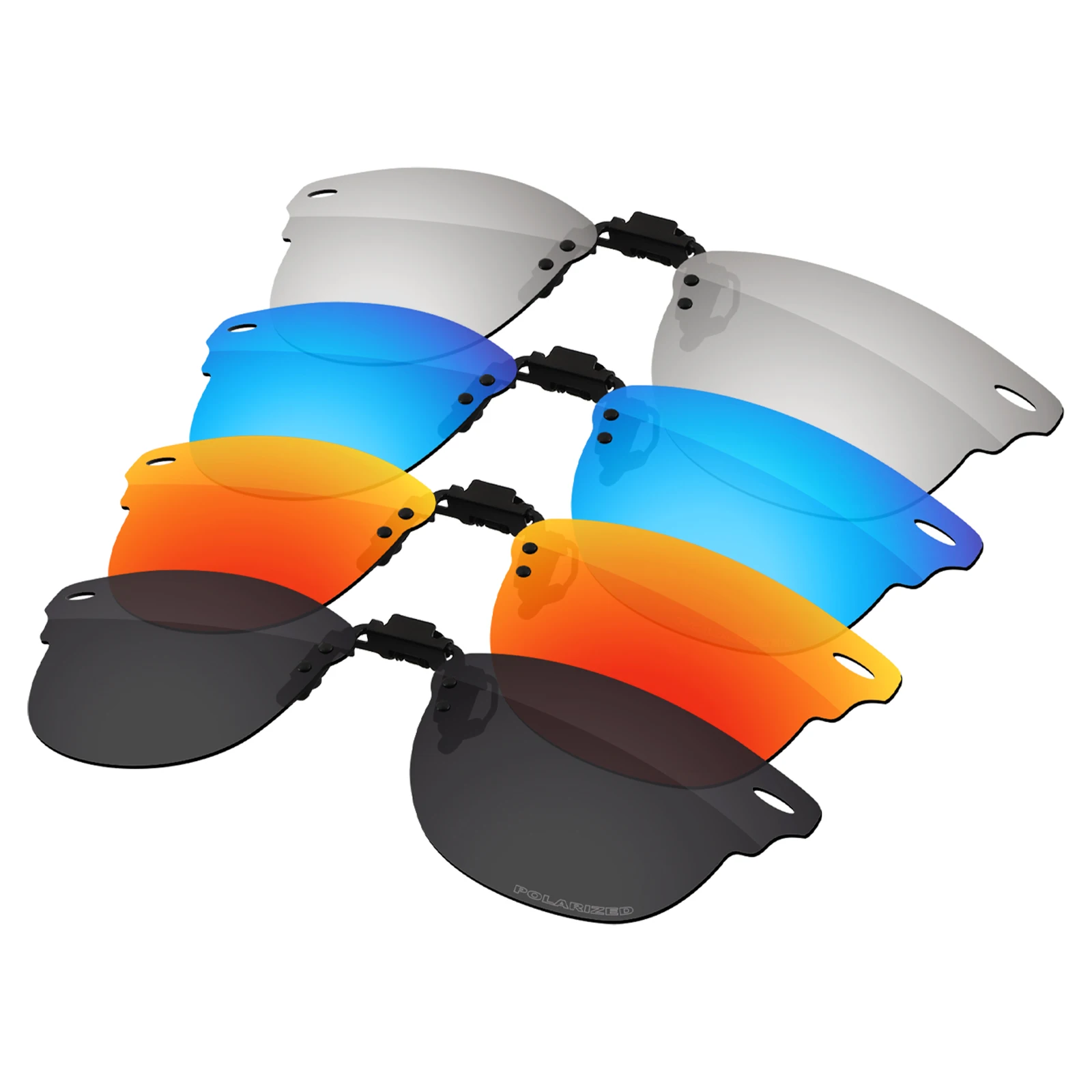 ELuxonsight Flip Up Polarized Clip-on Sunglasses Anti Glare Clip onto Glasses for Ray-Ban RB5154 49mm Sunglasses