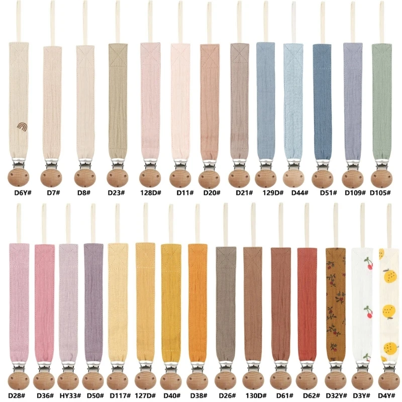 Infant Dummy Pacifier Clips Soft Cotton Soother Holder Nursing Teether Dummy Clip Nipple Holder Baby Pacifier Chain