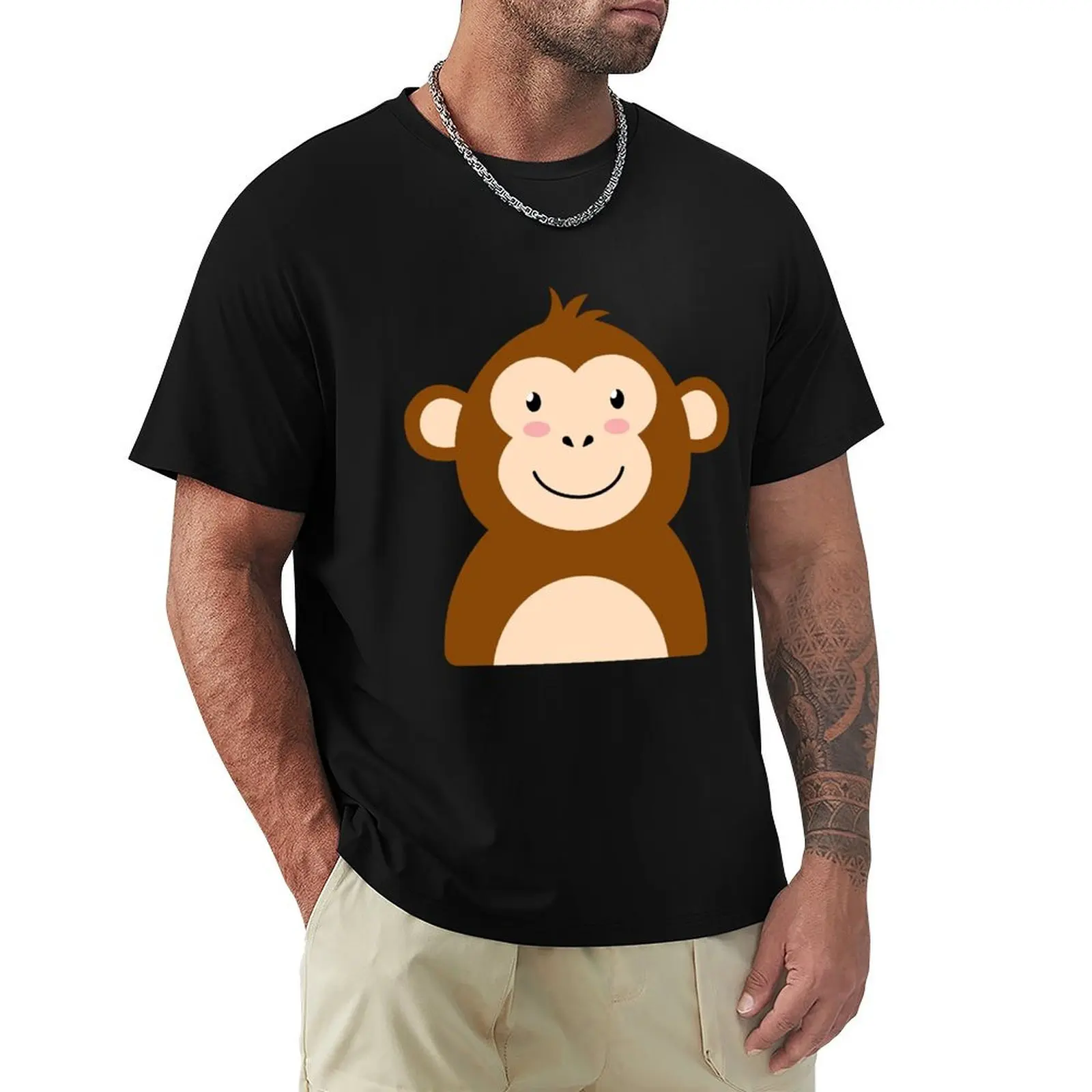 Cute monkey T-Shirt Athletic Quick Dry T-Shirt for Men