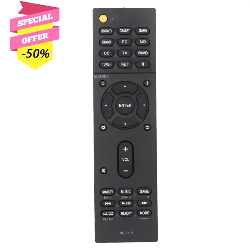 New RC-911R RC911R Remote Control for for Onkyo AV Receiver Speaker TXRZ810 TX-NR555 TX-NR787 TX-RZ610 TX-RZ710 TX-NR777