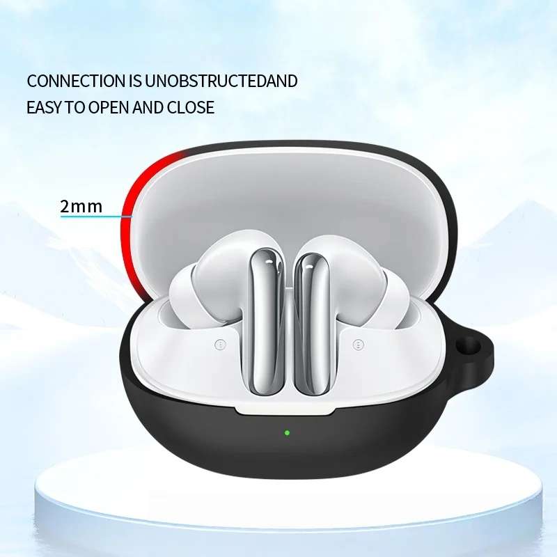 Silicone Protective Case for QCY MeloBuds N20 Wireless Headphone Protector Case Cover Shell Anti-dust Sleeve