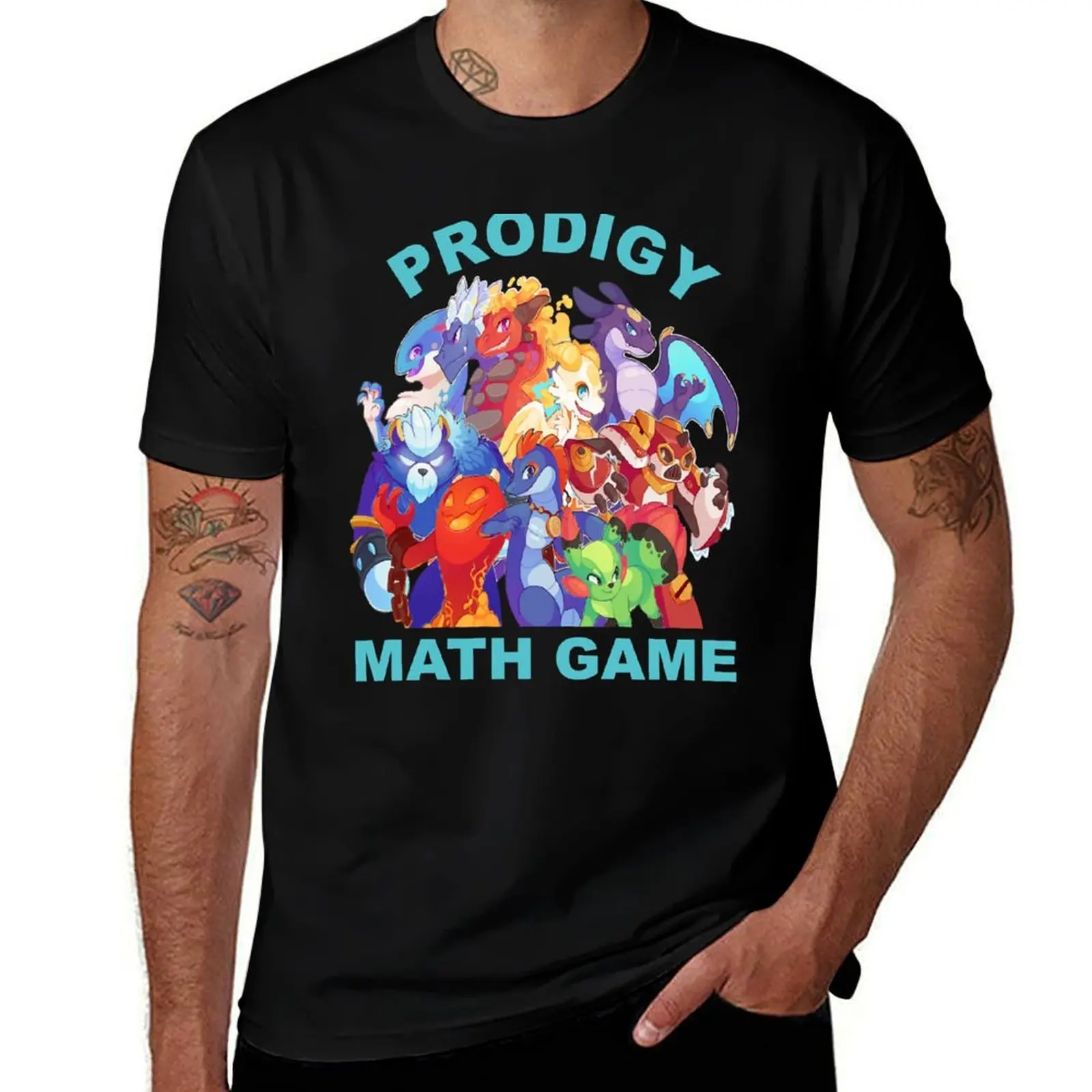 Prodigy Math Game Math Practice Gaming Rare Pets Gift For Kids T-Shirt Basic Plain Short Sleeve Crew Neck Tee T-Shirt