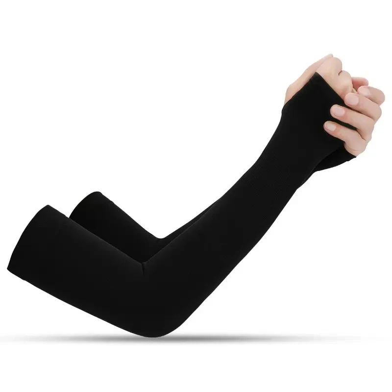 WRELS Cycling Arm Summer Ice Cloth Cycling Sleeves Sun Protection Unisex Breathable Running Volleyball Sleeves Outdoor Sports